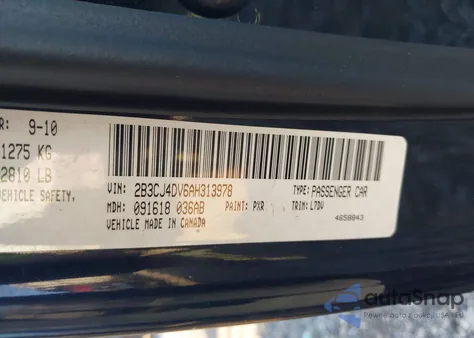 2010 Dodge Challenger Se from USA, damaged, VIN 2B3CJ4DV6AH313978